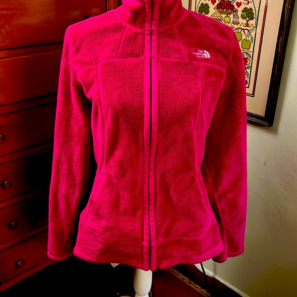 North face fleece with zipper and two inside pockets.